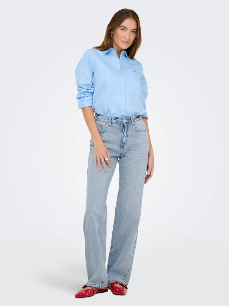 ONLELLA Vita media Straight Fit Jeans