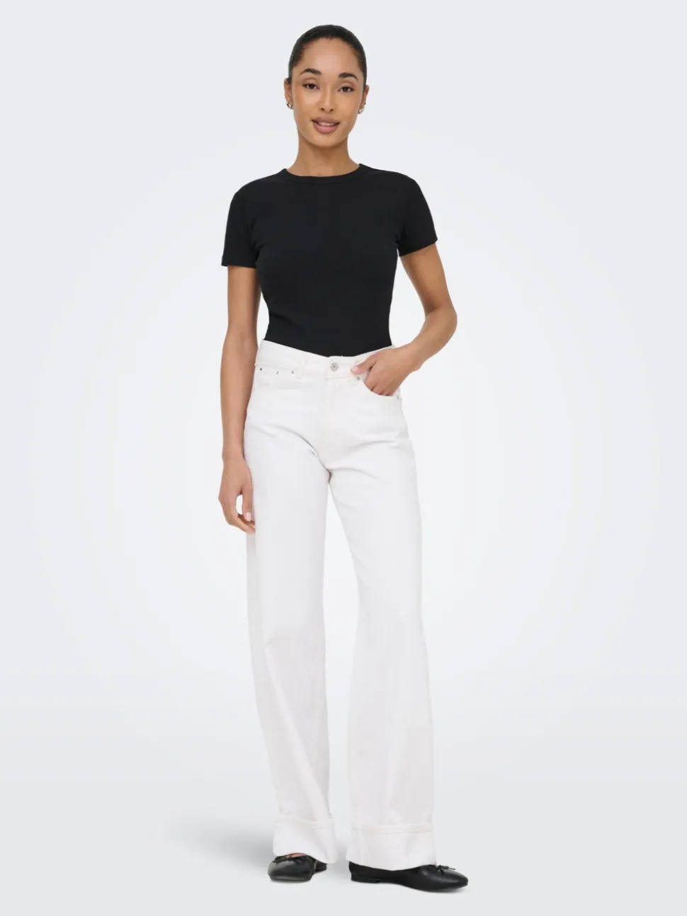 ONLELLA Vita media Wide Leg Fit Jeans