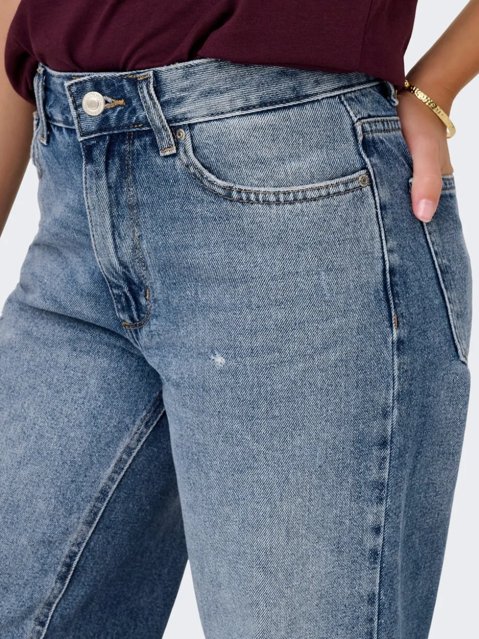 ONLELLA Vita media Wide Leg Fit Jeans