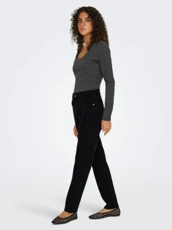 ONLEMEL Vita alta Straight Fit Lunghezza alla caviglia Jeans