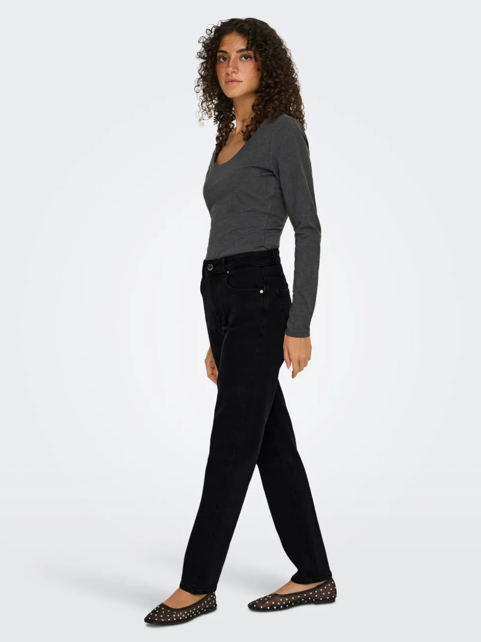 ONLEMEL Vita alta Straight Fit Lunghezza alla caviglia Jeans