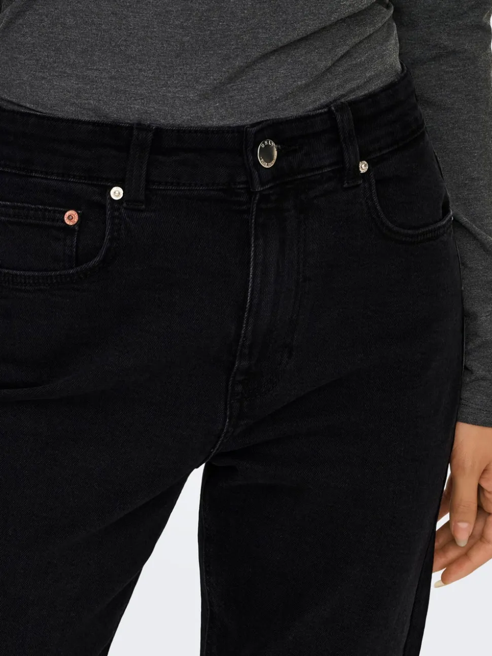 ONLEMEL Vita alta Straight Fit Lunghezza alla caviglia Jeans