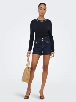 ONLEMILIA Vita alta Regular Fit Bermuda in jeans