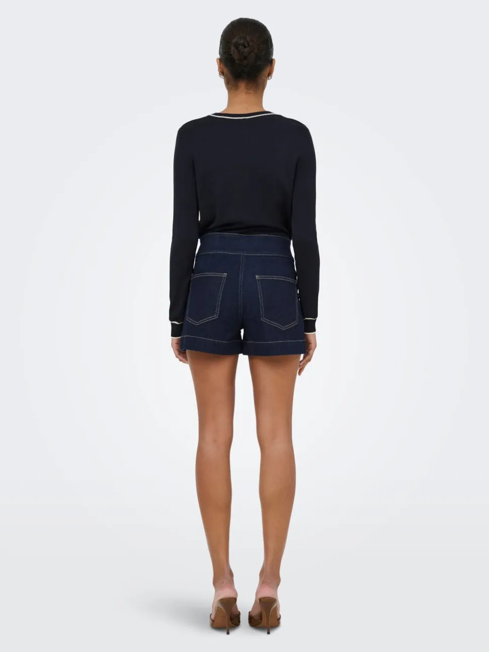 ONLEMILIA Vita alta Regular Fit Bermuda in jeans
