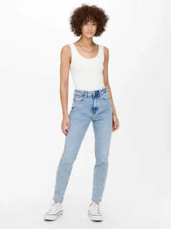 ONLEMILY Ankle Vita alta Straight Fit Jeans
