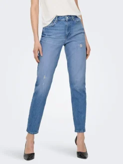 ONLEMILY Vita alta Straight Fit Lunghezza alla caviglia Jeans