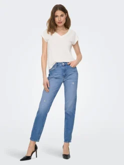 ONLEMILY Vita alta Straight Fit Lunghezza alla caviglia Jeans