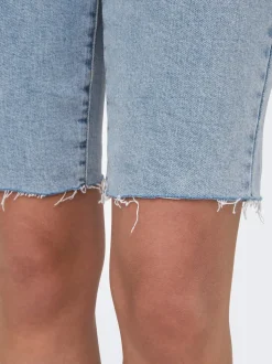 ONLEMILY Vita alta Straight Fit Bermuda in jeans