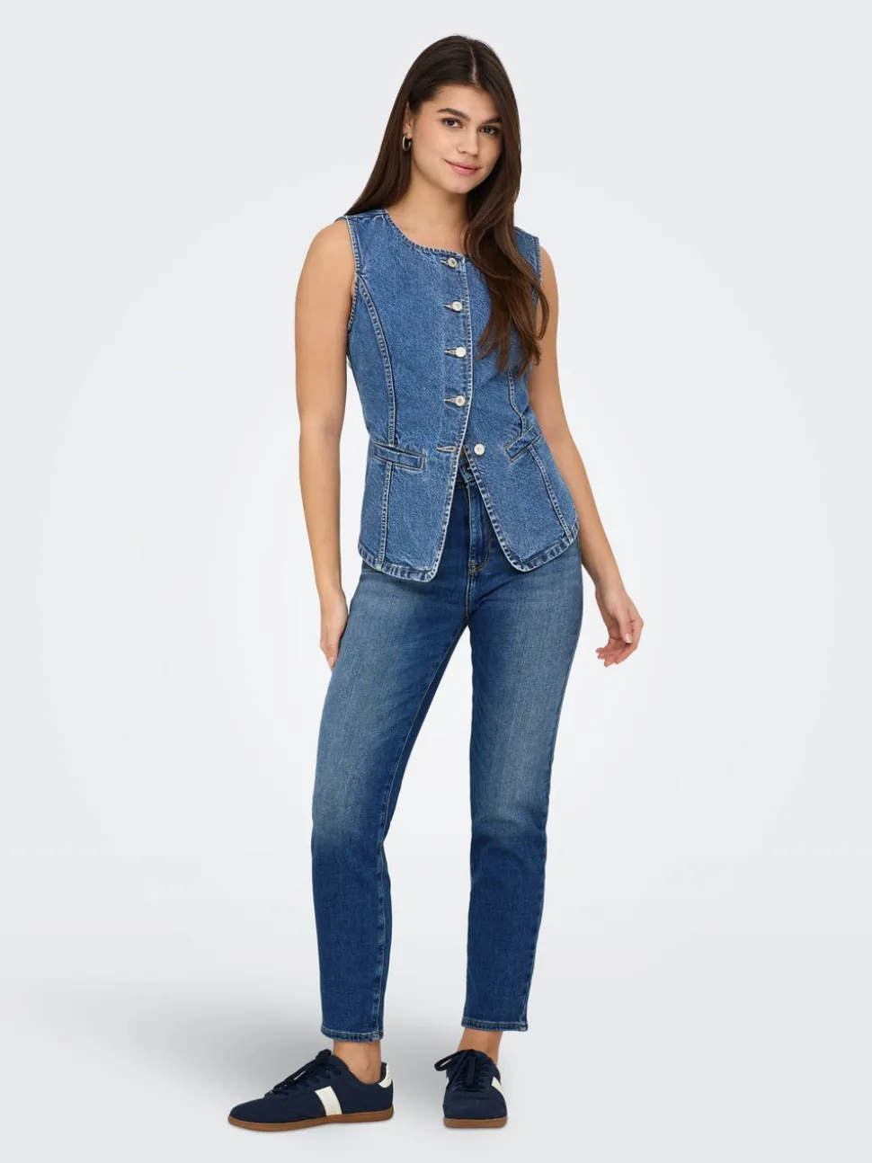 ONLEMILY Vita alta Straight Fit Lunghezza alla caviglia Jeans