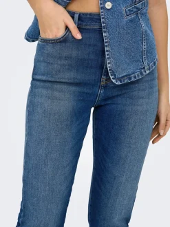 ONLEMILY Vita alta Straight Fit Lunghezza alla caviglia Jeans