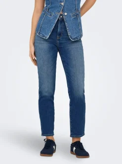 ONLEMILY Vita alta Straight Fit Lunghezza alla caviglia Jeans