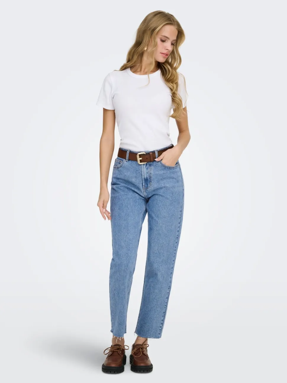 ONLEMILY Vita alta Straight Fit Cropped Jeans