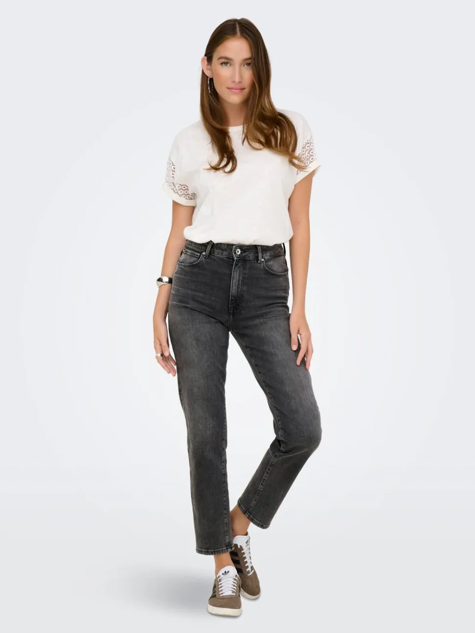 ONLEMILY Vita alta Straight Fit Lunghezza alla caviglia Jeans