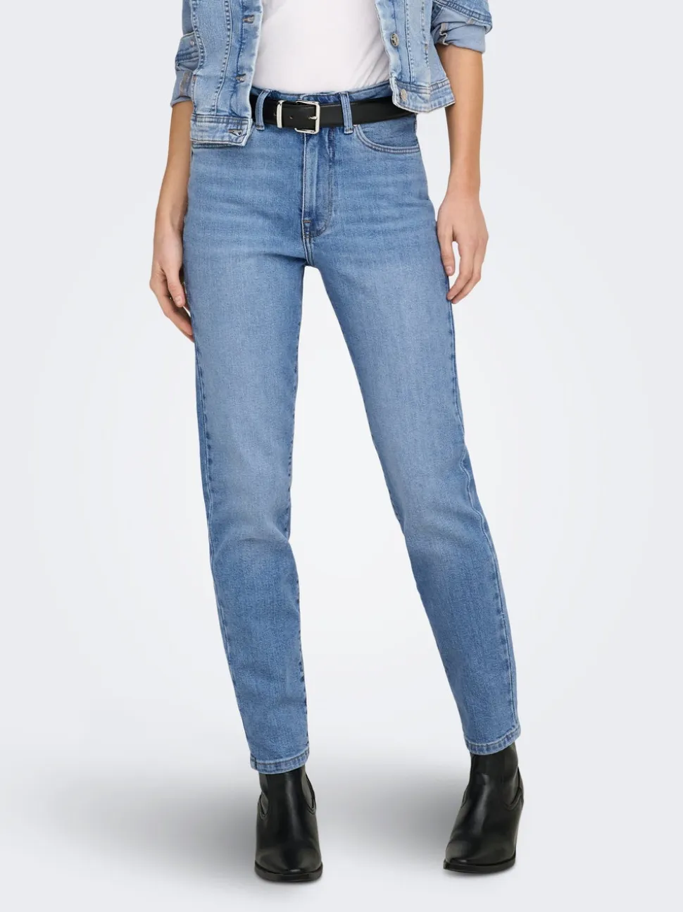 ONLEMILY Vita alta Straight Fit Lunghezza alla caviglia Jeans