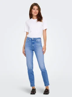 ONLEMILY Vita alta Straight Fit Lunghezza alla caviglia Jeans
