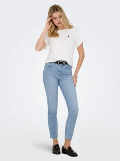 ONLEMILY Vita alta Straight Fit Lunghezza alla caviglia Jeans