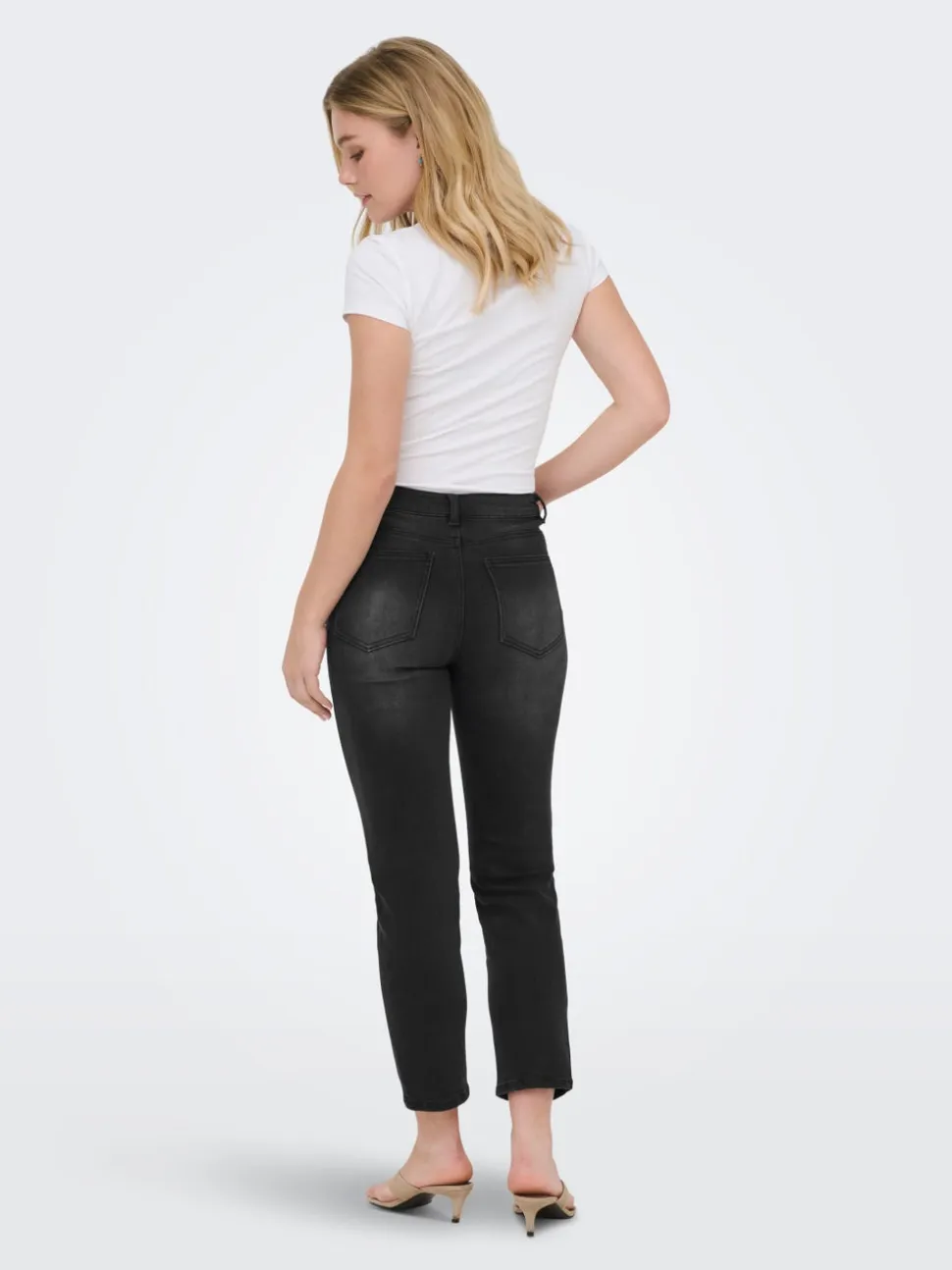 ONLEMILY-MILA Vita alta Straight Fit Lunghezza alla caviglia Jeans