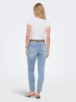 ONLEMILY-MILA Vita alta Straight Fit Lunghezza alla caviglia Jeans