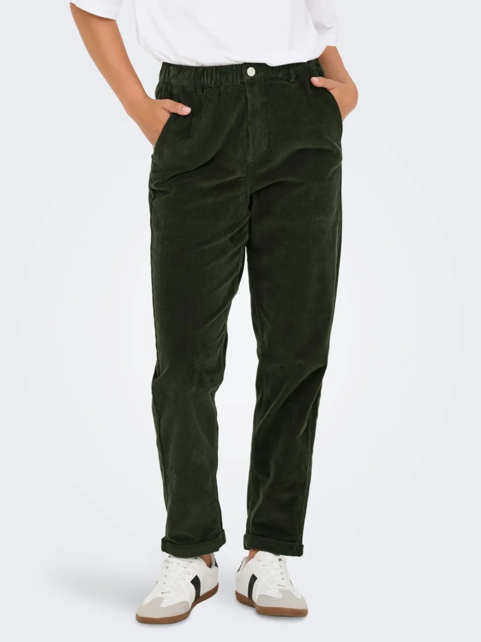 ONLFLORA Pantaloni classici in velluto a coste taglio carrot