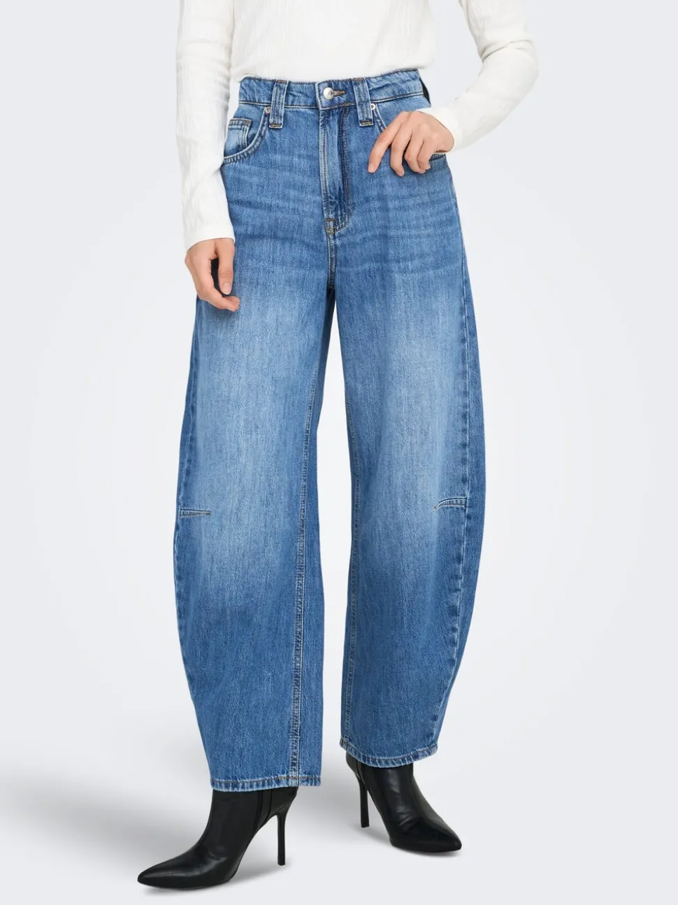 ONLFRANKIE Vita alta Barrel fit Lunghezza alla caviglia Jeans