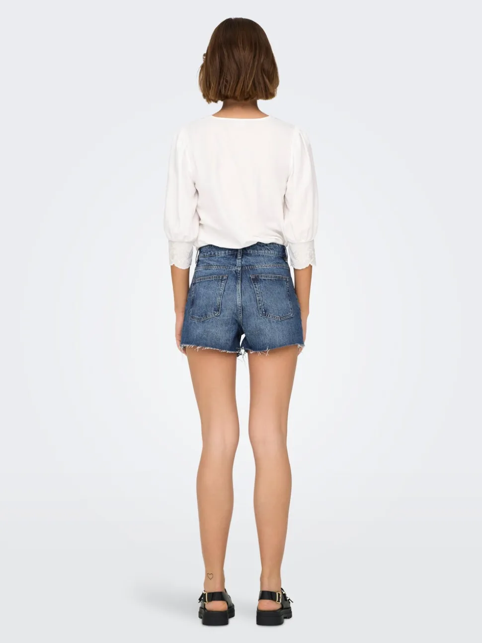 -ONLGABI Vita alta Regular Fit Bermuda in jeans