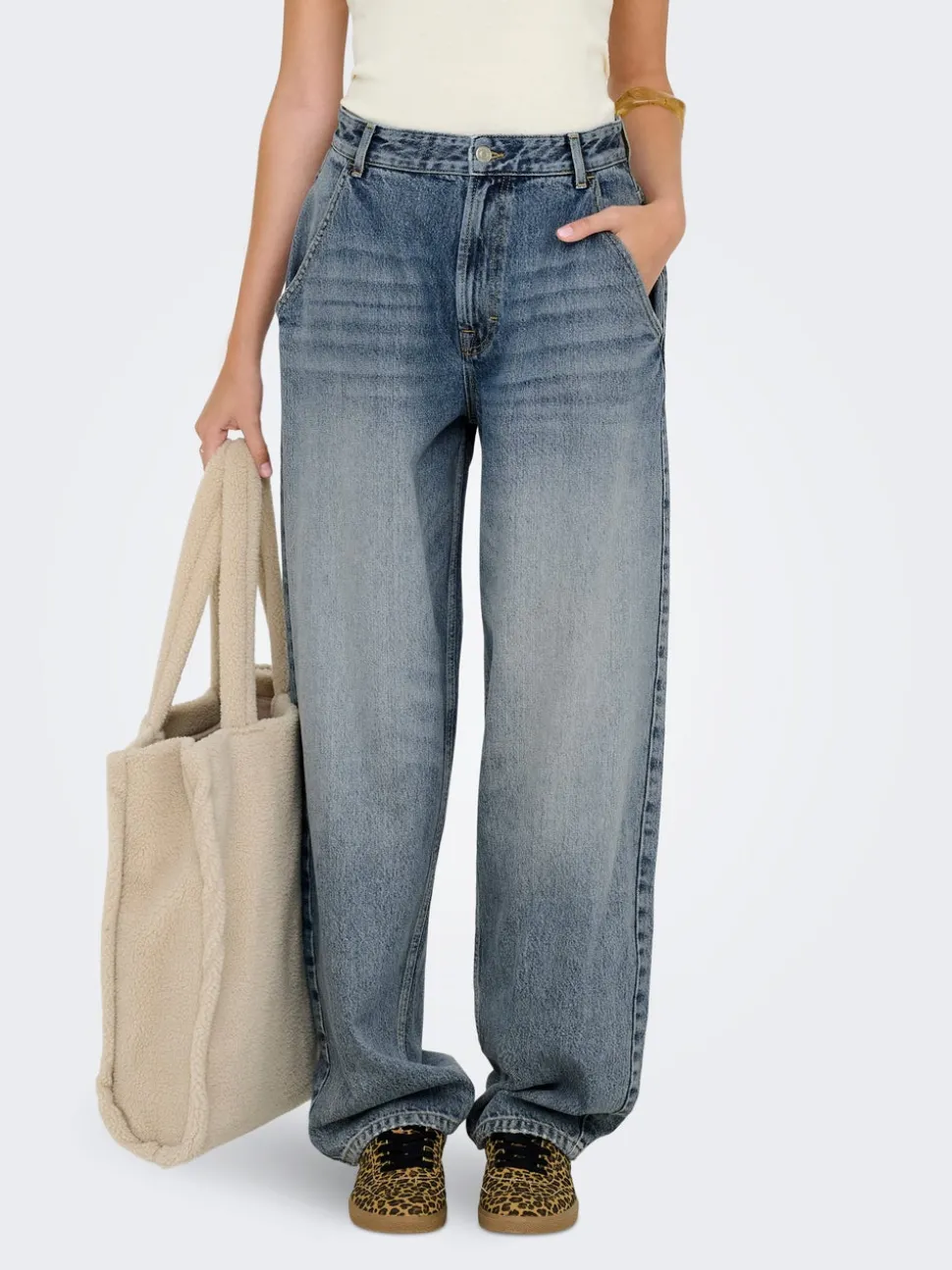 ONLGIA Vita media Baggy Fit Jeans