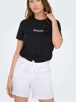 ONLGIANNA Vita media Regular Fit Bermuda in jeans