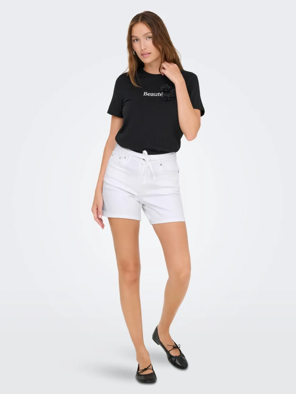 ONLGIANNA Vita media Regular Fit Bermuda in jeans