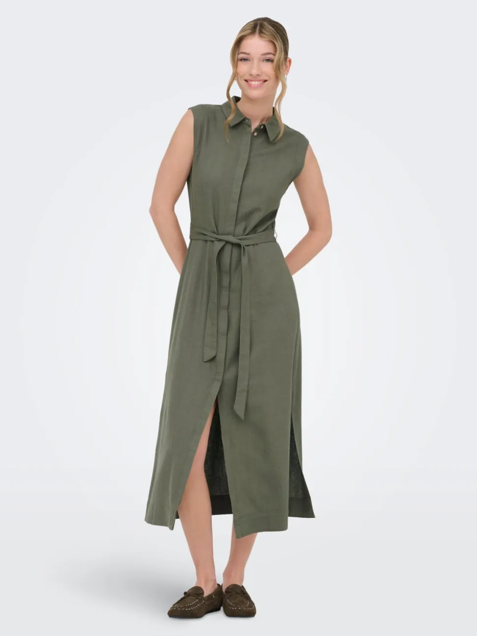 ONLGOA Lino Vestito lungo