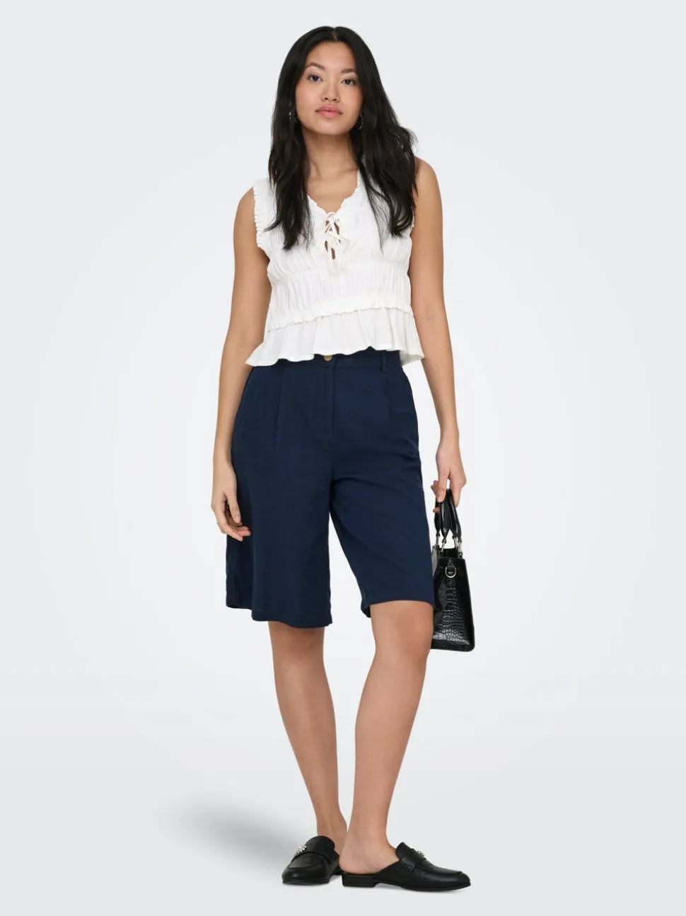 ONLGOA Loose Fit Lino Bermuda