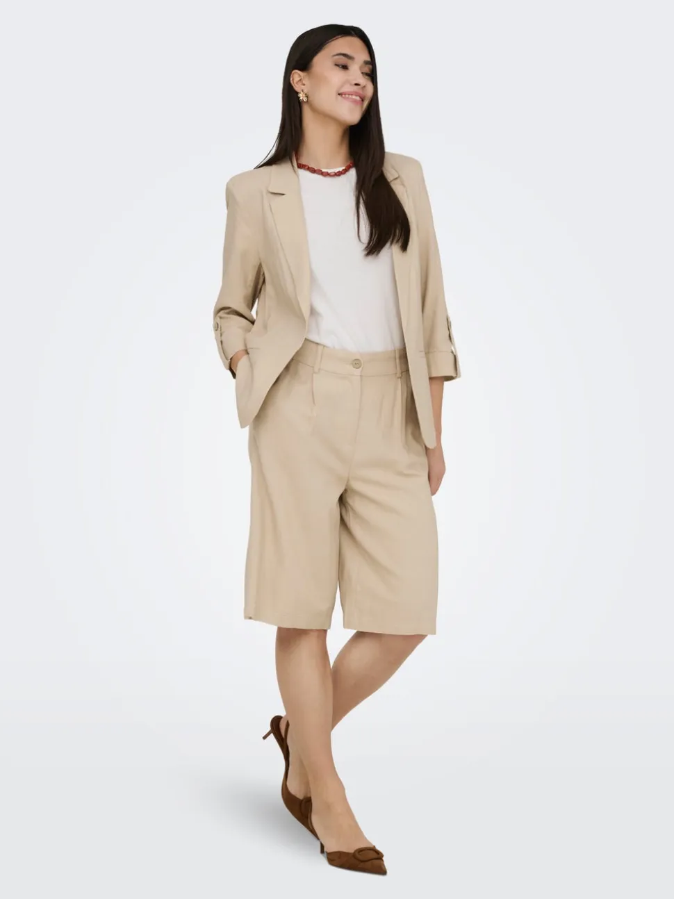 ONLGOA Loose Fit Lino Bermuda