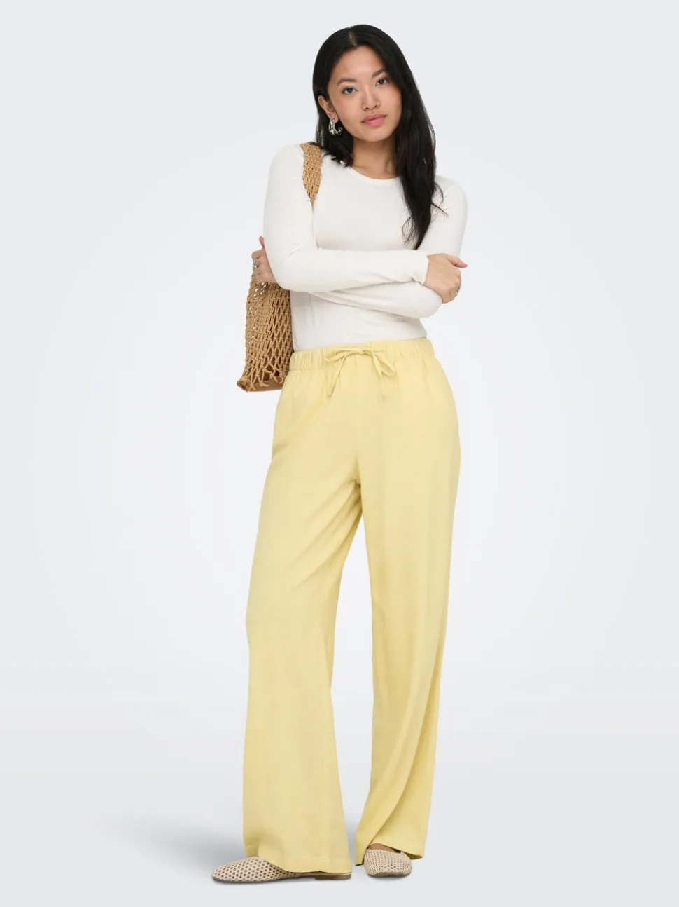 ONLGOA Straight Fit Lino Pantaloni