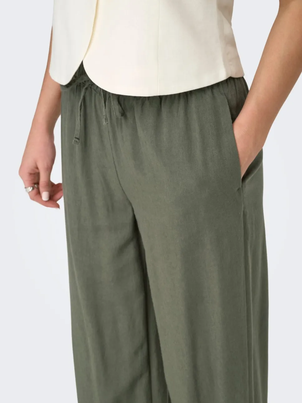 ONLGOA Straight Fit Lino Pantaloni