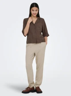 ONLGOA-POPTRASH Comfort Fit Lino Pantaloni