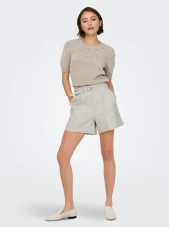 ONLHEIDI Vita media Regular Fit Pantaloncini in finta pelle