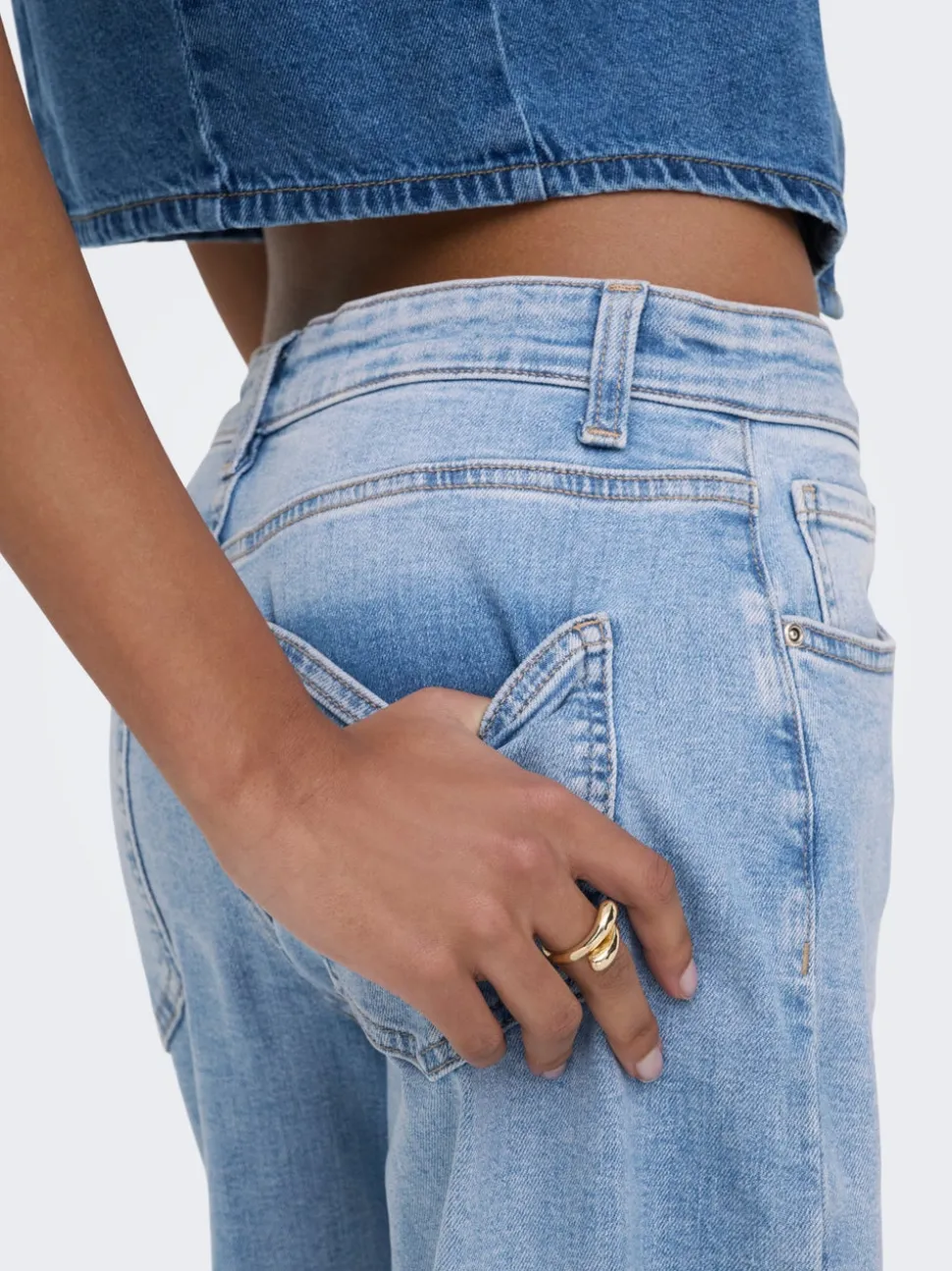 ONLHOPE Vita alta Wide Leg Fit Jeans