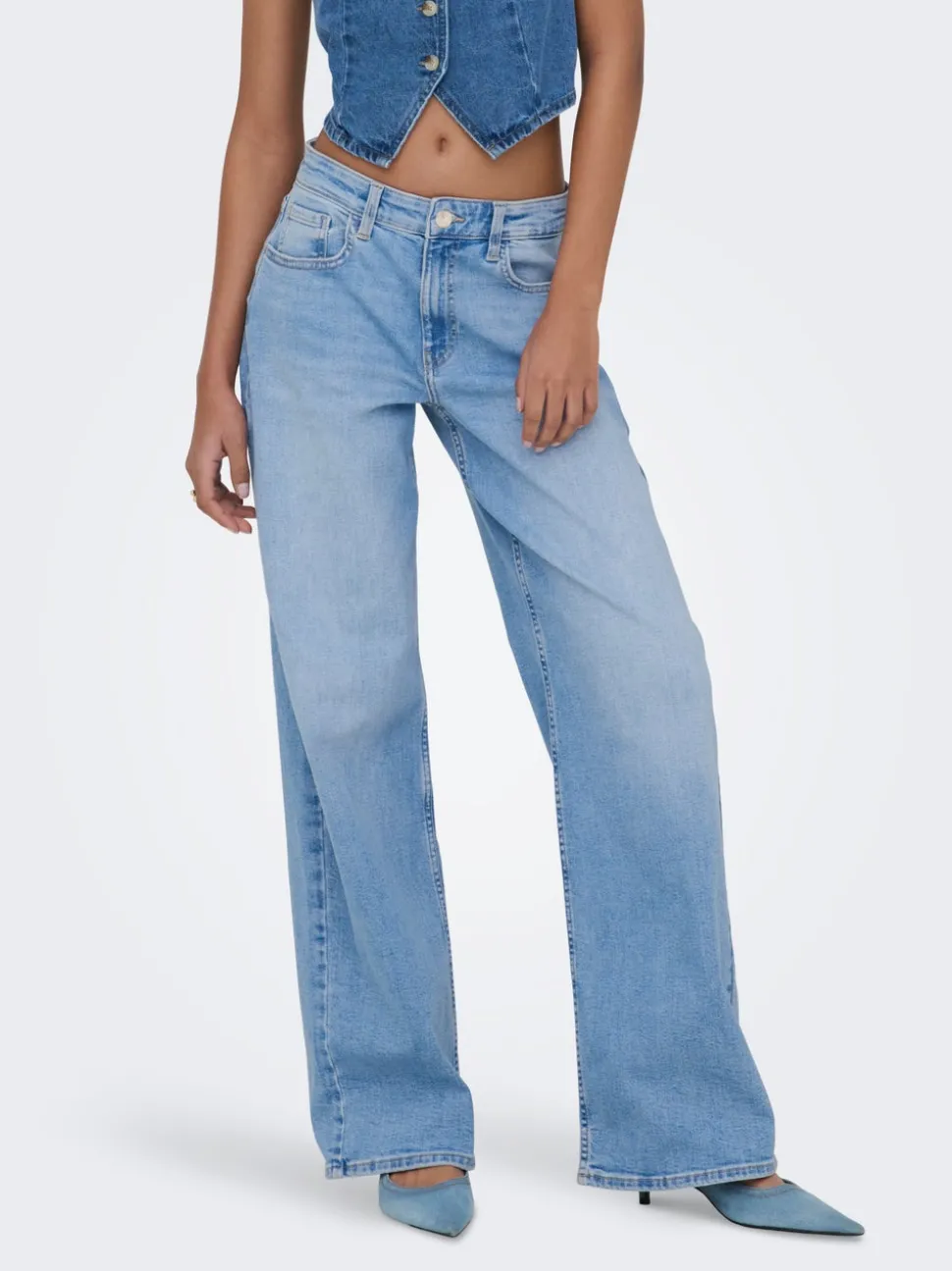 ONLHOPE Vita alta Wide Leg Fit Jeans