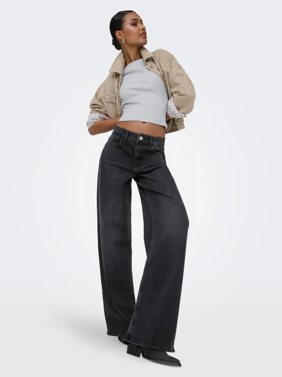 ONLHOPE Vita alta Wide Leg Fit Jeans