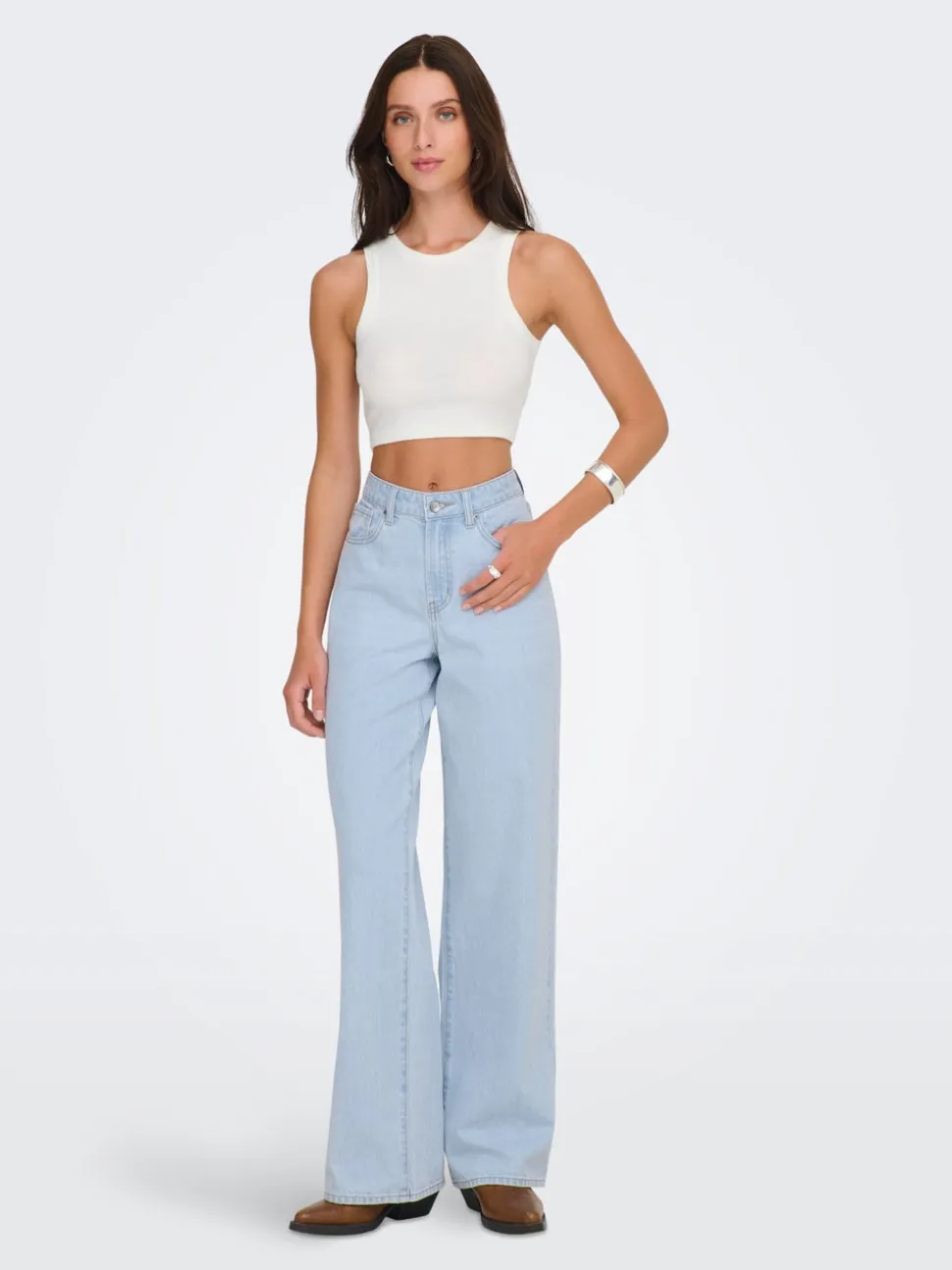 ONLHOPE Vita alta Wide Leg Fit Jeans