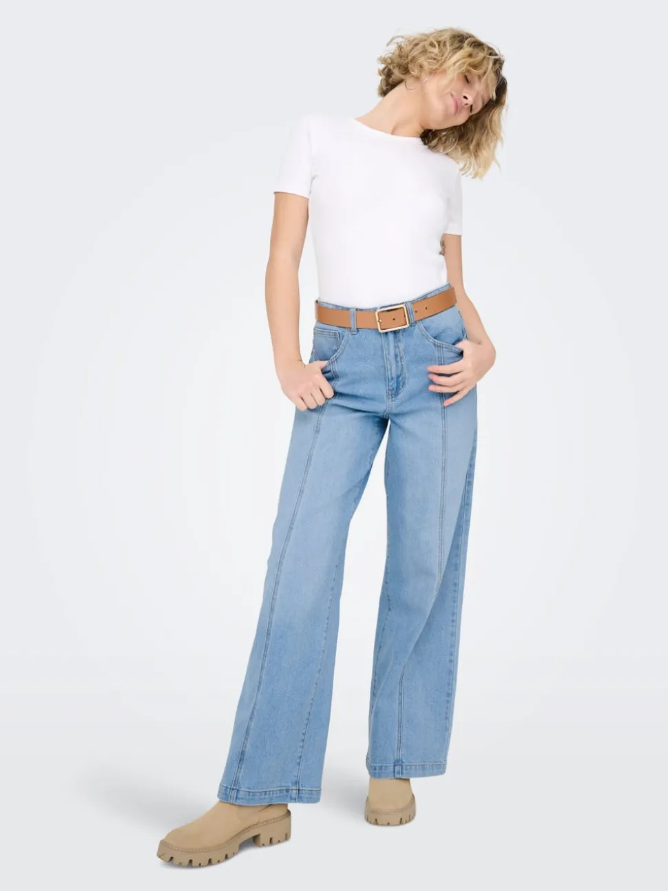 ONLHOPE Vita alta Wide Leg Fit Jeans