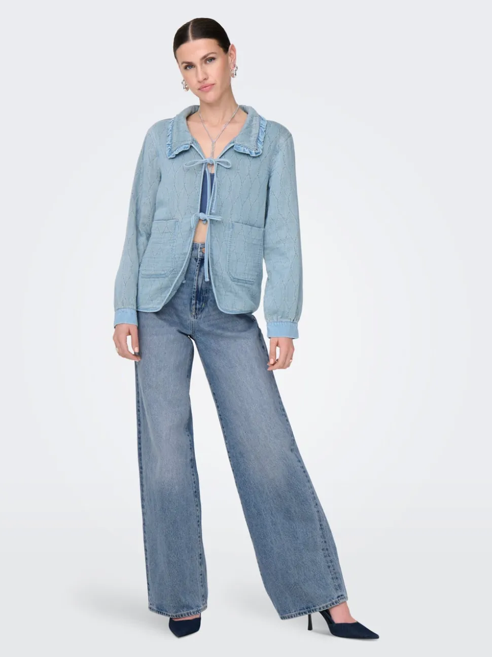 ONLHOPE Vita alta Wide Leg Fit Jeans