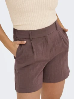 ONLITA Vita alta Regular Fit Lino Bermuda