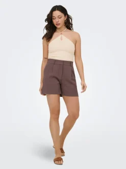 ONLITA Vita alta Regular Fit Lino Bermuda