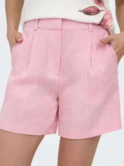 ONLITA Vita alta Regular Fit Lino Bermuda
