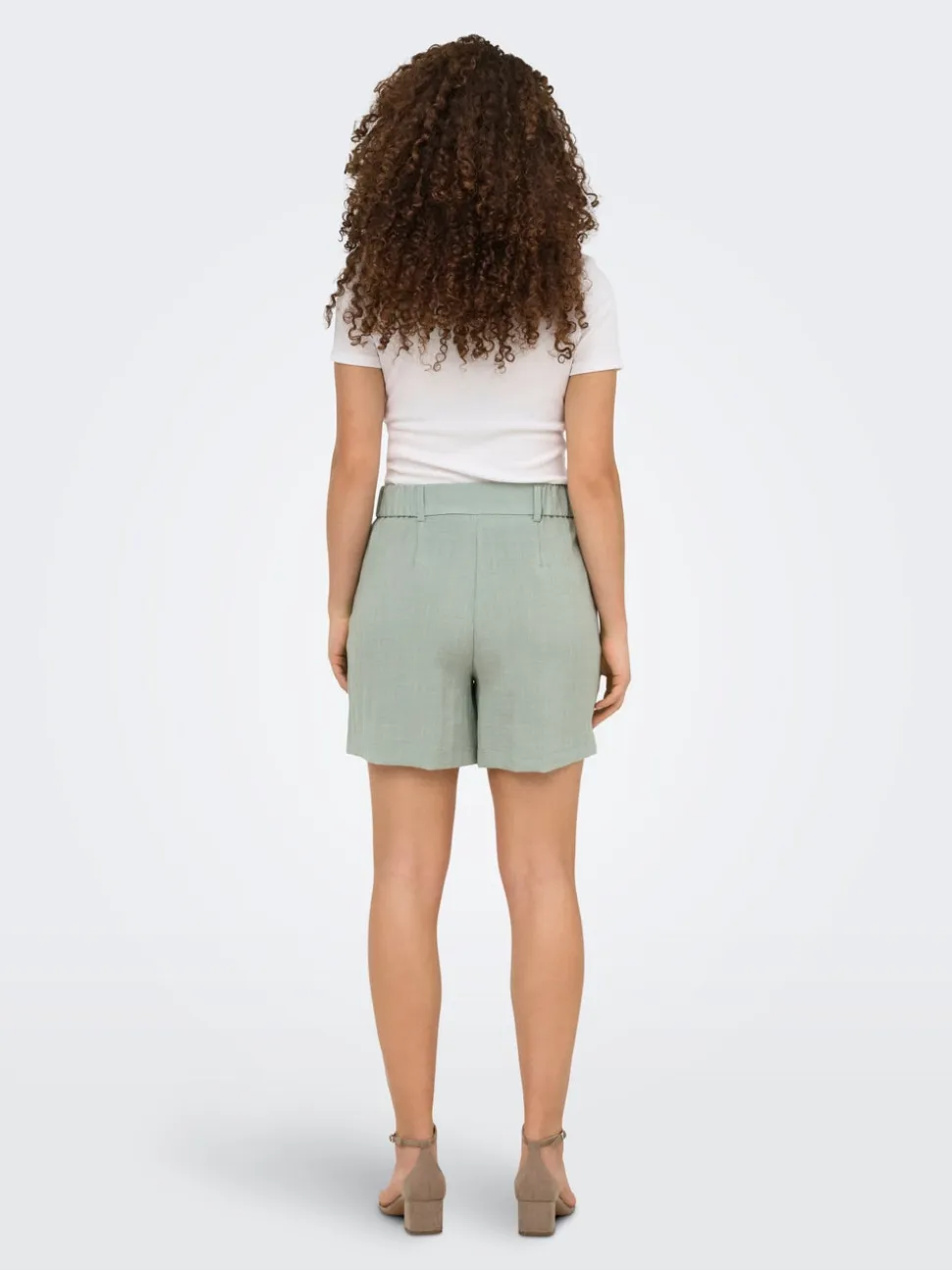 ONLITA Vita alta Regular Fit Lino Bermuda