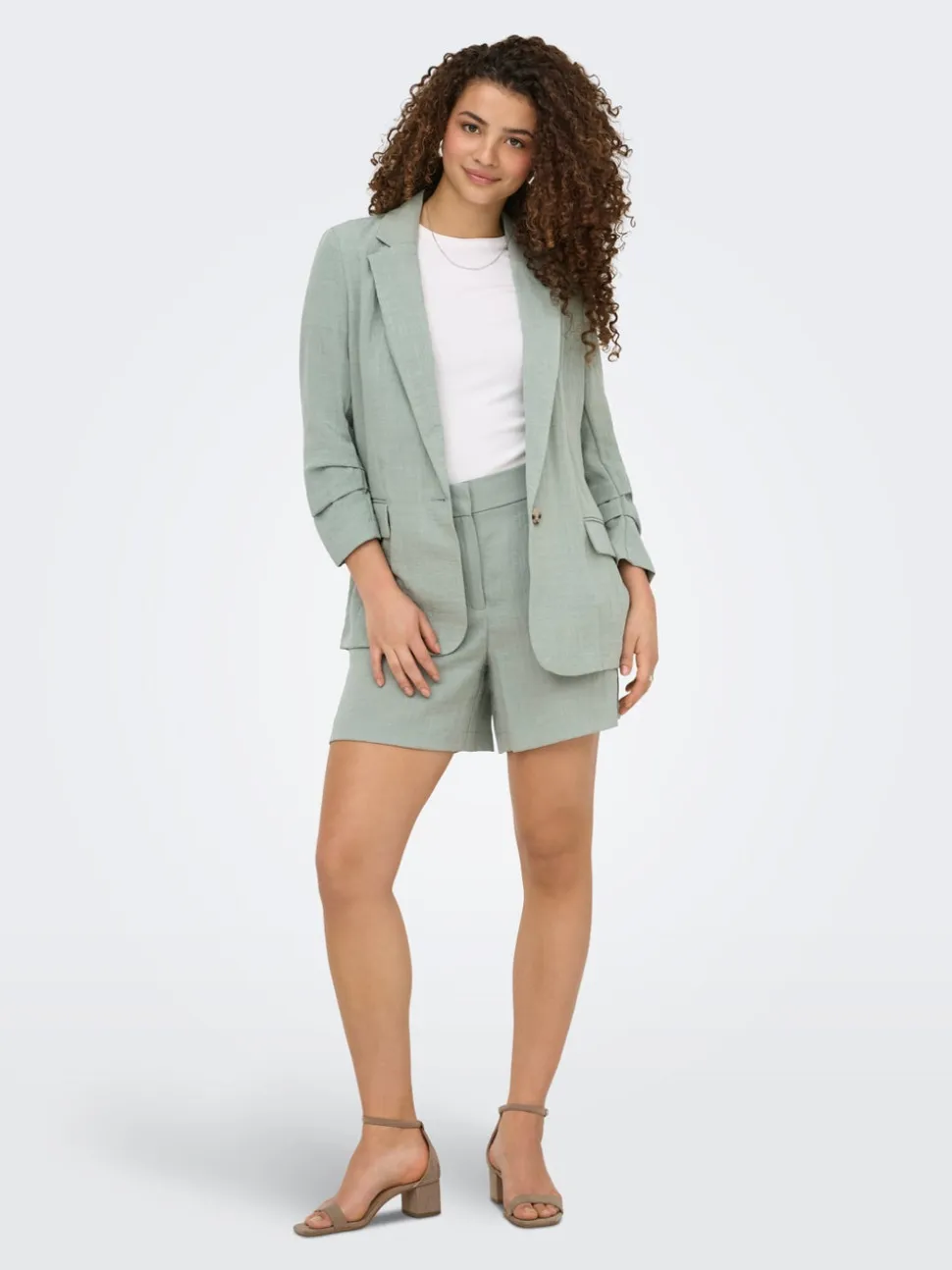 ONLITA Vita alta Regular Fit Lino Bermuda