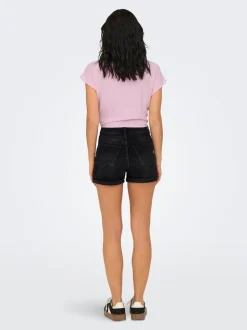 ONLJOSEPHINE Vita alta Regular Fit Bermuda in jeans