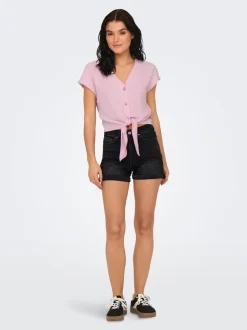 ONLJOSEPHINE Vita alta Regular Fit Bermuda in jeans