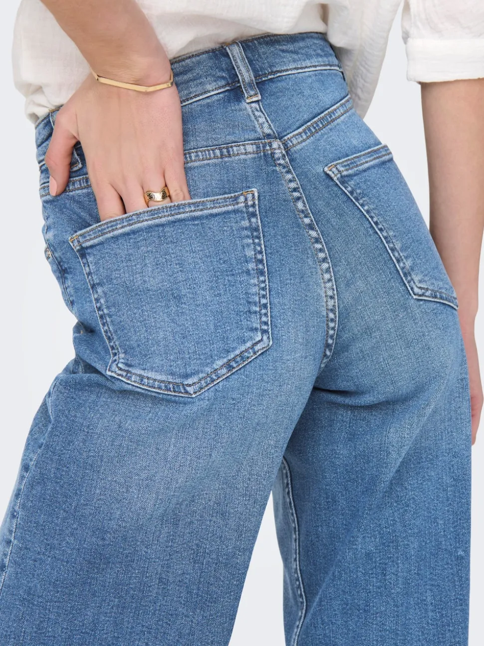 ONLJUDITH Vita alta Wide Leg Fit Jeans