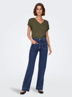 ONLJUICY Vita alta Wide Leg Fit Jeans